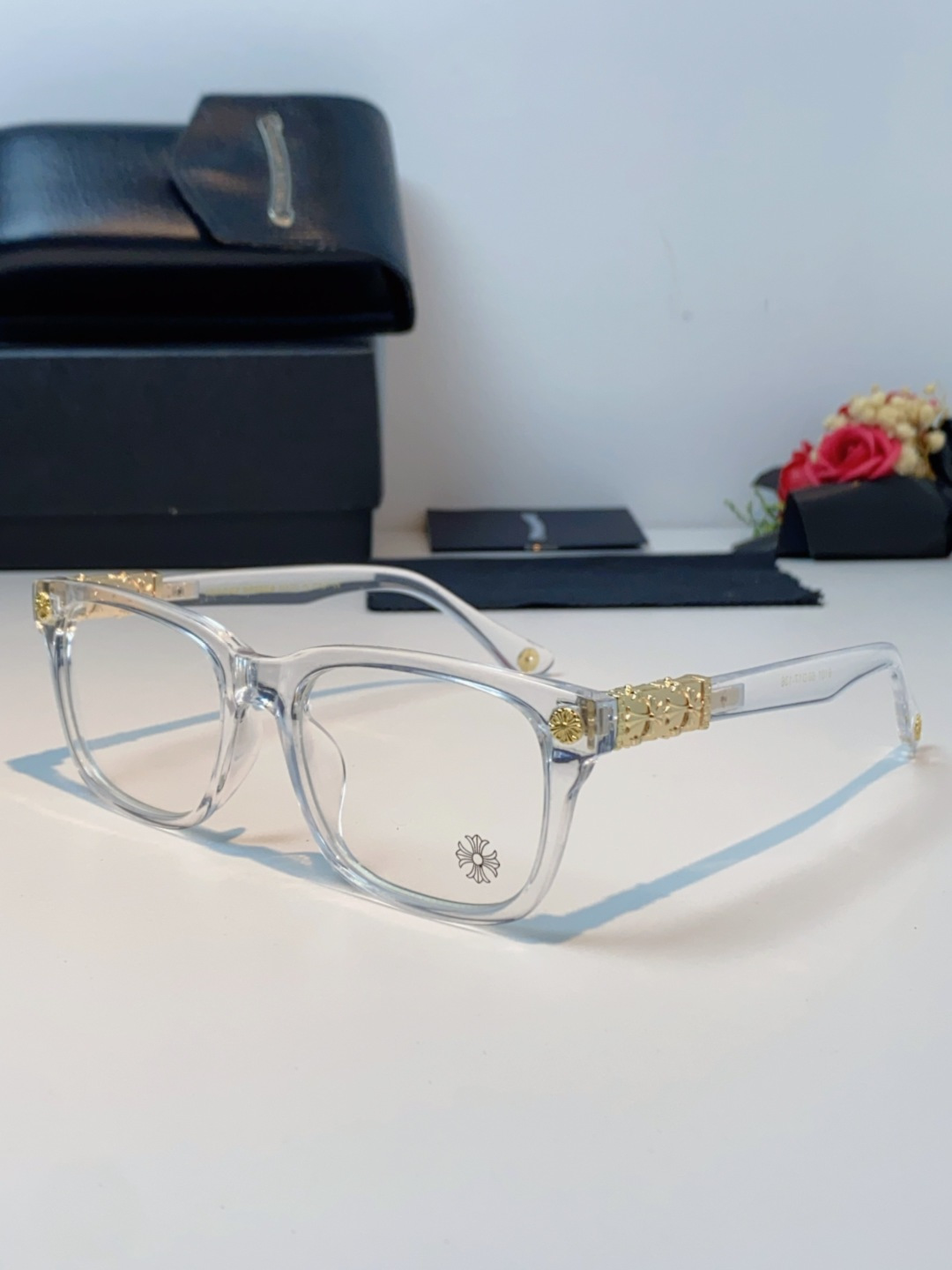 Chrome Hearts克罗心 2025新款经典十字花徽标平光镜眼镜框光学镜架男女近视眼镜