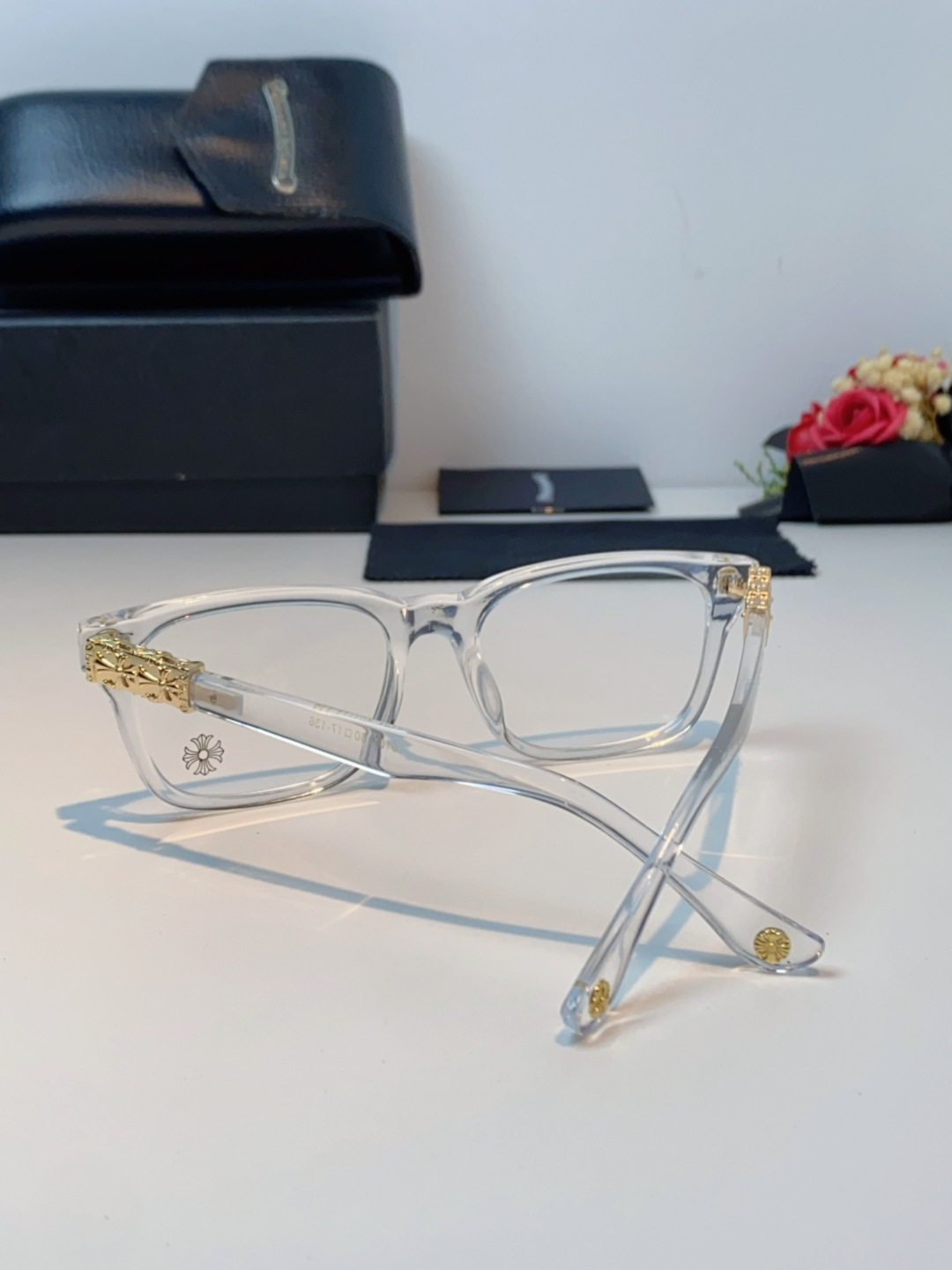 Chrome Hearts克罗心 2025新款经典十字花徽标平光镜眼镜框光学镜架男女近视眼镜