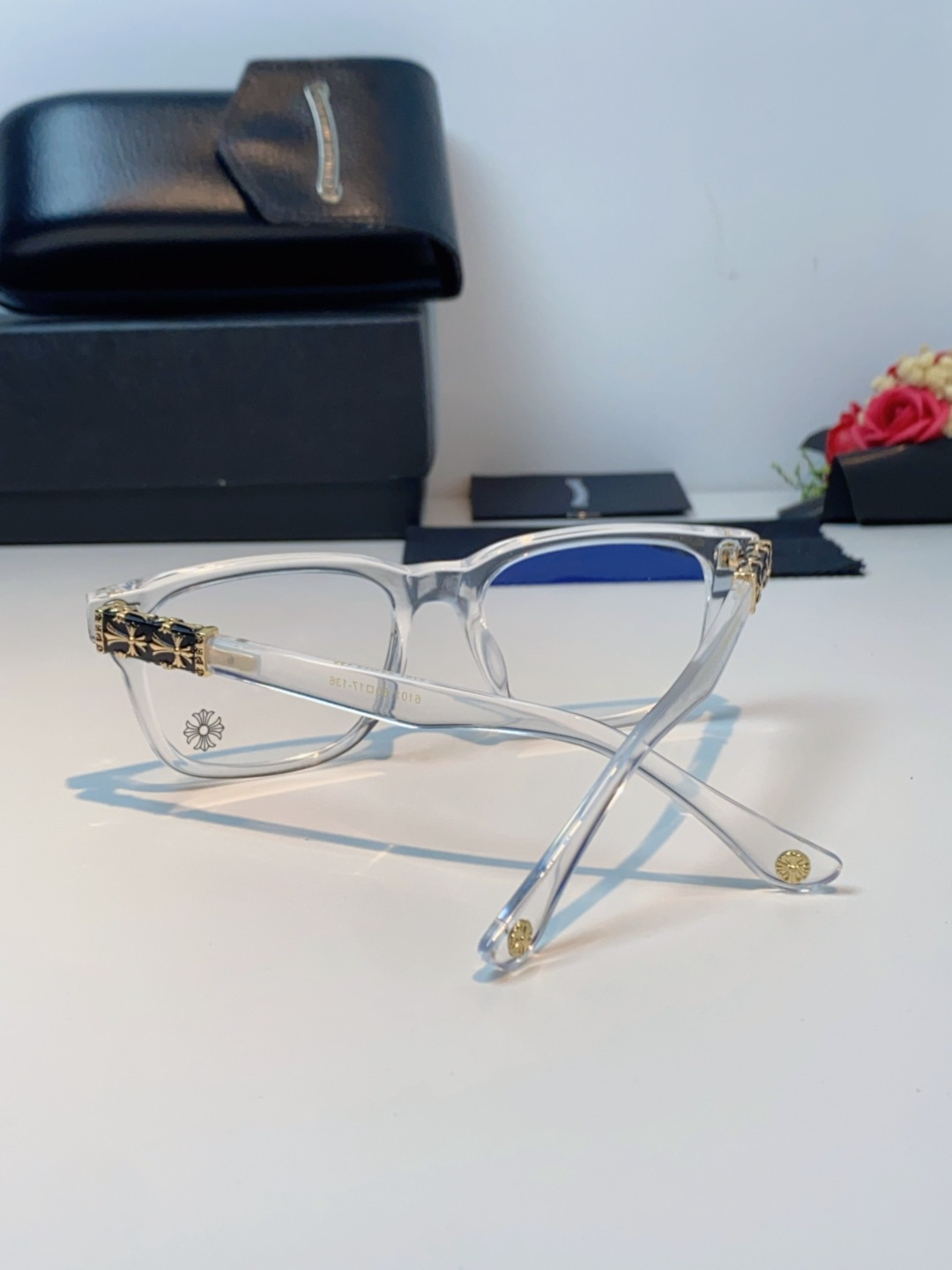 Chrome Hearts克罗心 2025新款经典十字花徽标平光镜眼镜框光学镜架男女近视眼镜