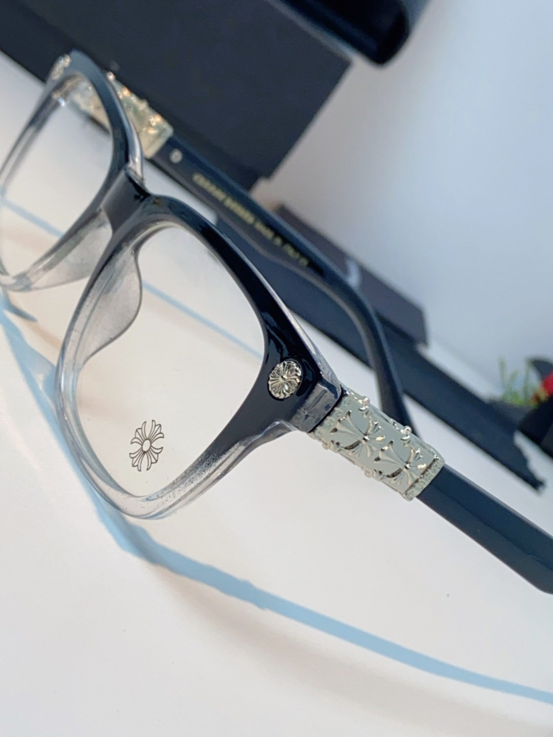 Chrome Hearts克罗心 2025新款经典十字花徽标平光镜眼镜框光学镜架男女近视眼镜