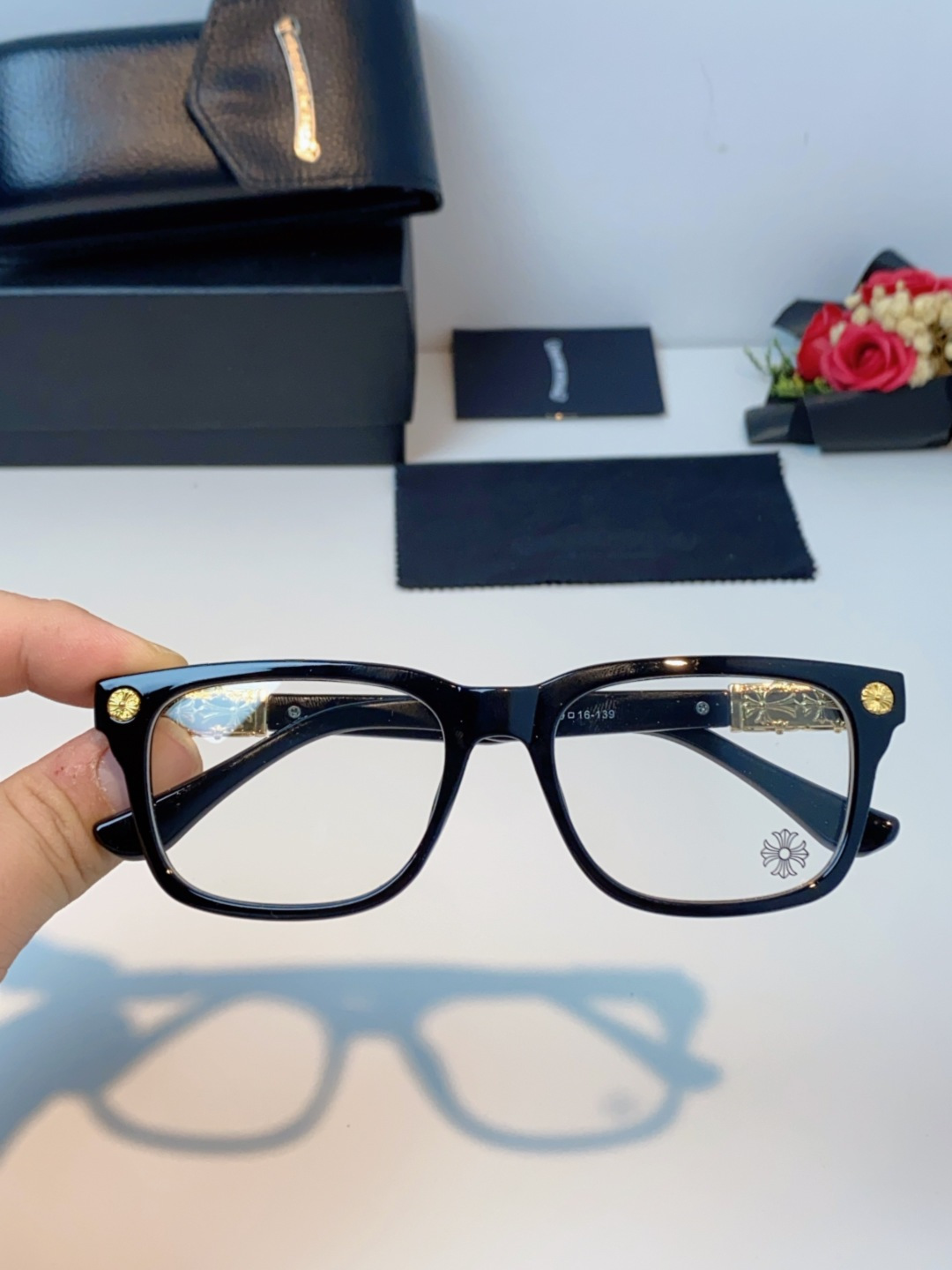 Chrome Hearts克罗心 2025新款经典十字花徽标平光镜眼镜框光学镜架男女近视眼镜