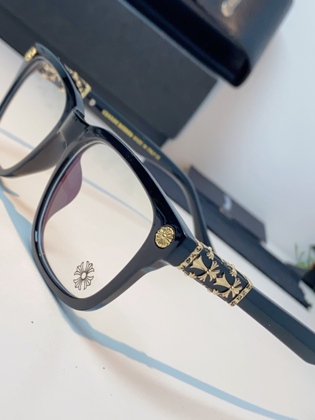 Chrome Hearts克罗心 2025新款经典十字花徽标平光镜眼镜框光学镜架男女近视眼镜