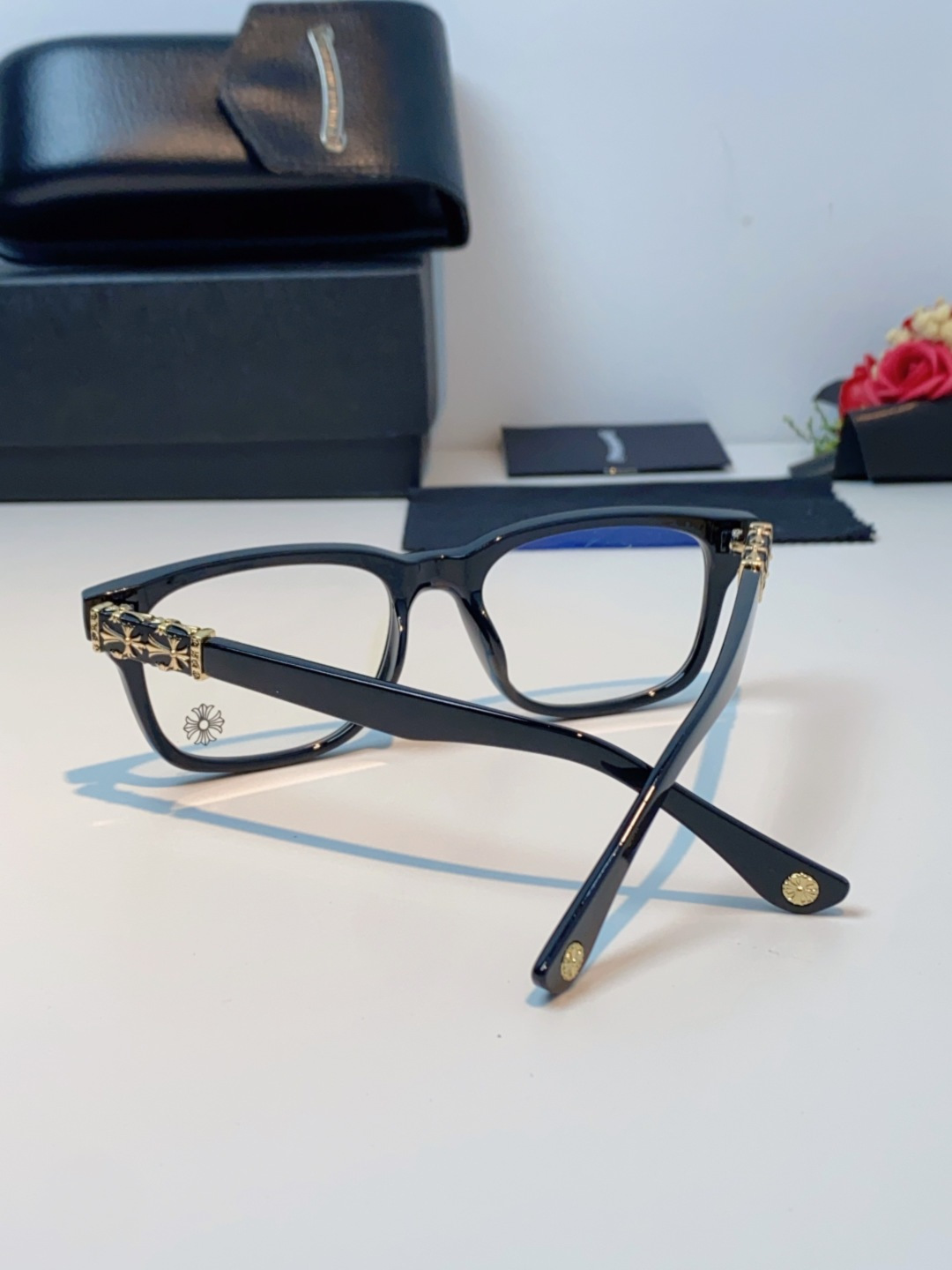 Chrome Hearts克罗心 2025新款经典十字花徽标平光镜眼镜框光学镜架男女近视眼镜