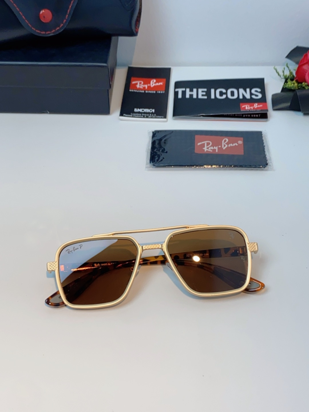 RayBan雷朋法拉利联名款 2025新款联名系列 欧美风潮流双梁偏光防强光太阳眼镜男文艺复古出行街拍方