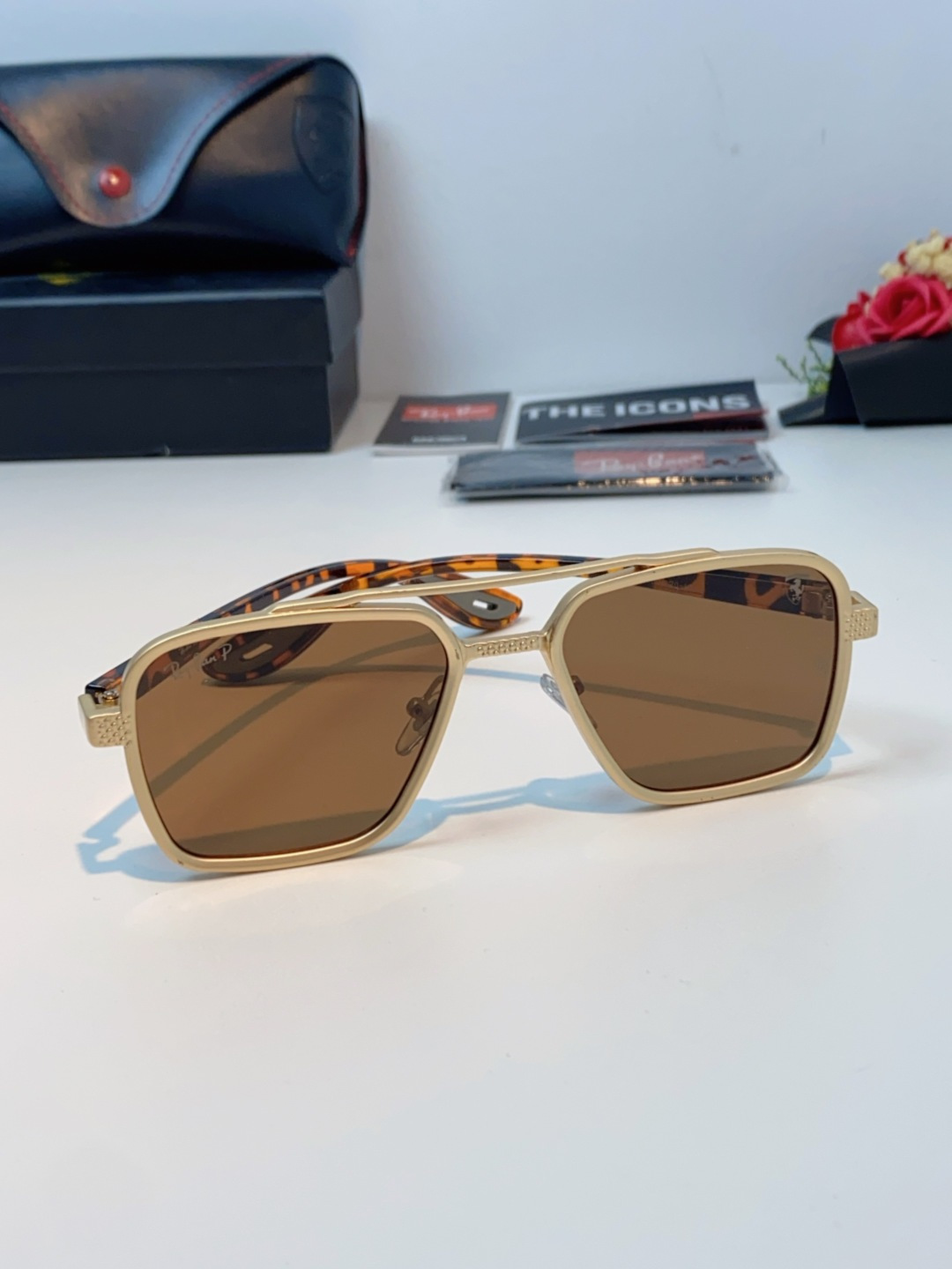 RayBan雷朋法拉利联名款 2025新款联名系列 欧美风潮流双梁偏光防强光太阳眼镜男文艺复古出行街拍方