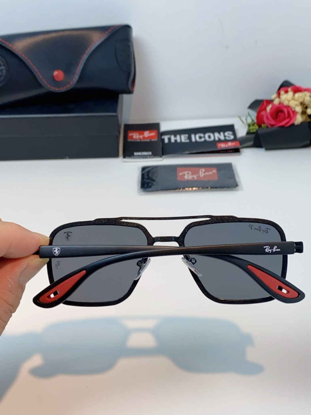 RayBan雷朋法拉利联名款 2025新款联名系列 欧美风潮流双梁偏光防强光太阳眼镜男文艺复古出行街拍方