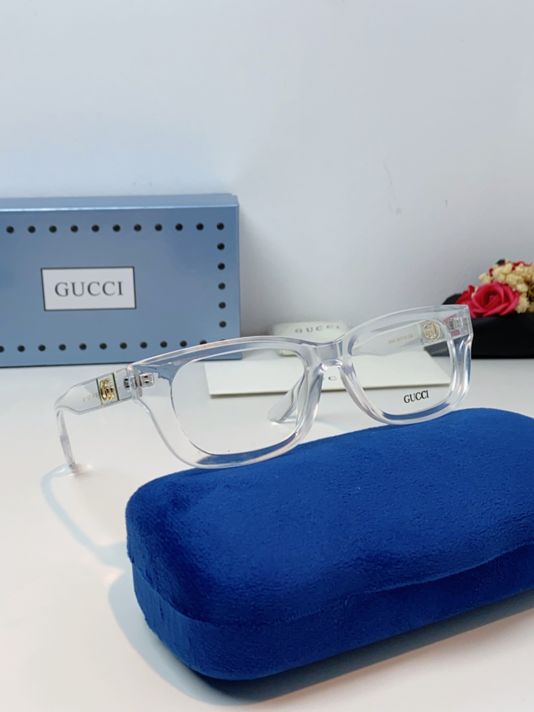 Gucci古奇 2025新款墨镜女时尚方框太阳眼镜 网红街拍男女通用