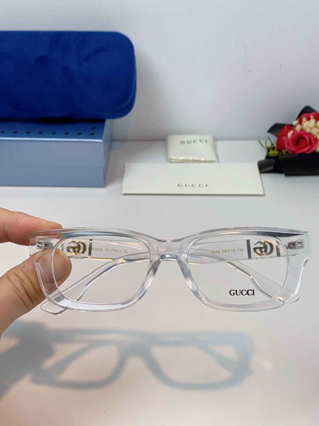 Gucci古奇 2025新款墨镜女时尚方框太阳眼镜 网红街拍男女通用