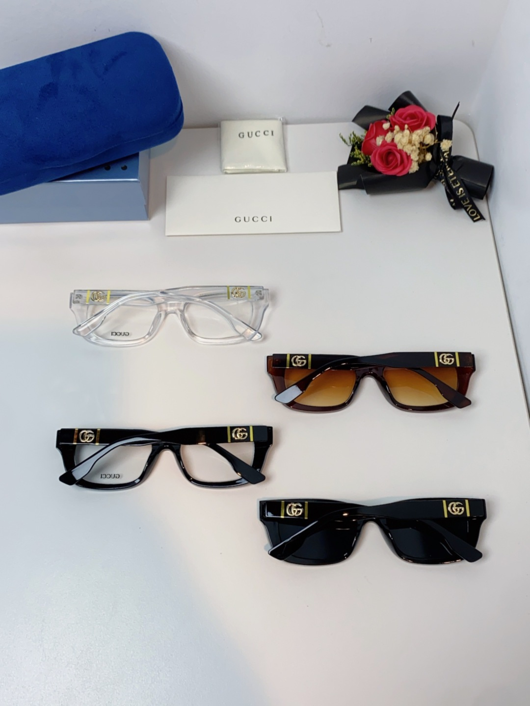 Gucci古奇 2025新款墨镜女时尚方框太阳眼镜 网红街拍男女通用