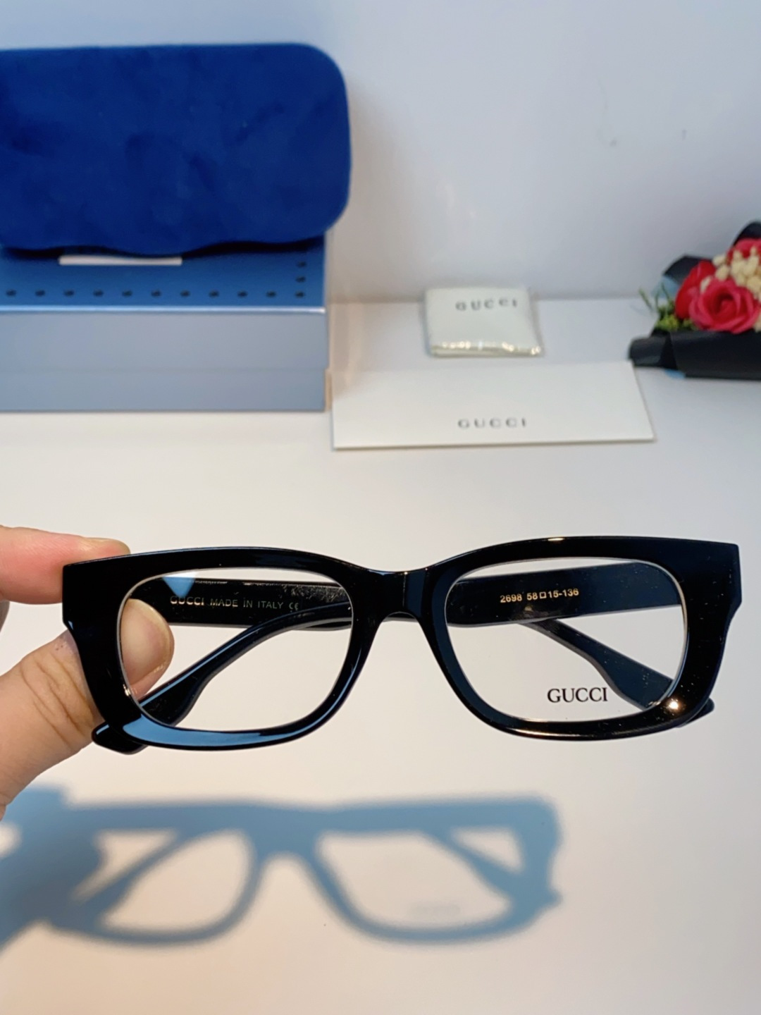 Gucci古奇 2025新款墨镜女时尚方框太阳眼镜 网红街拍男女通用