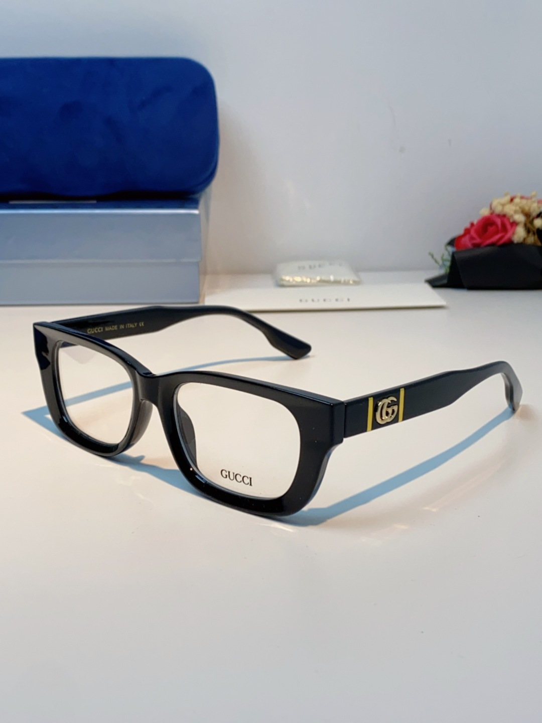 Gucci古奇 2025新款墨镜女时尚方框太阳眼镜 网红街拍男女通用