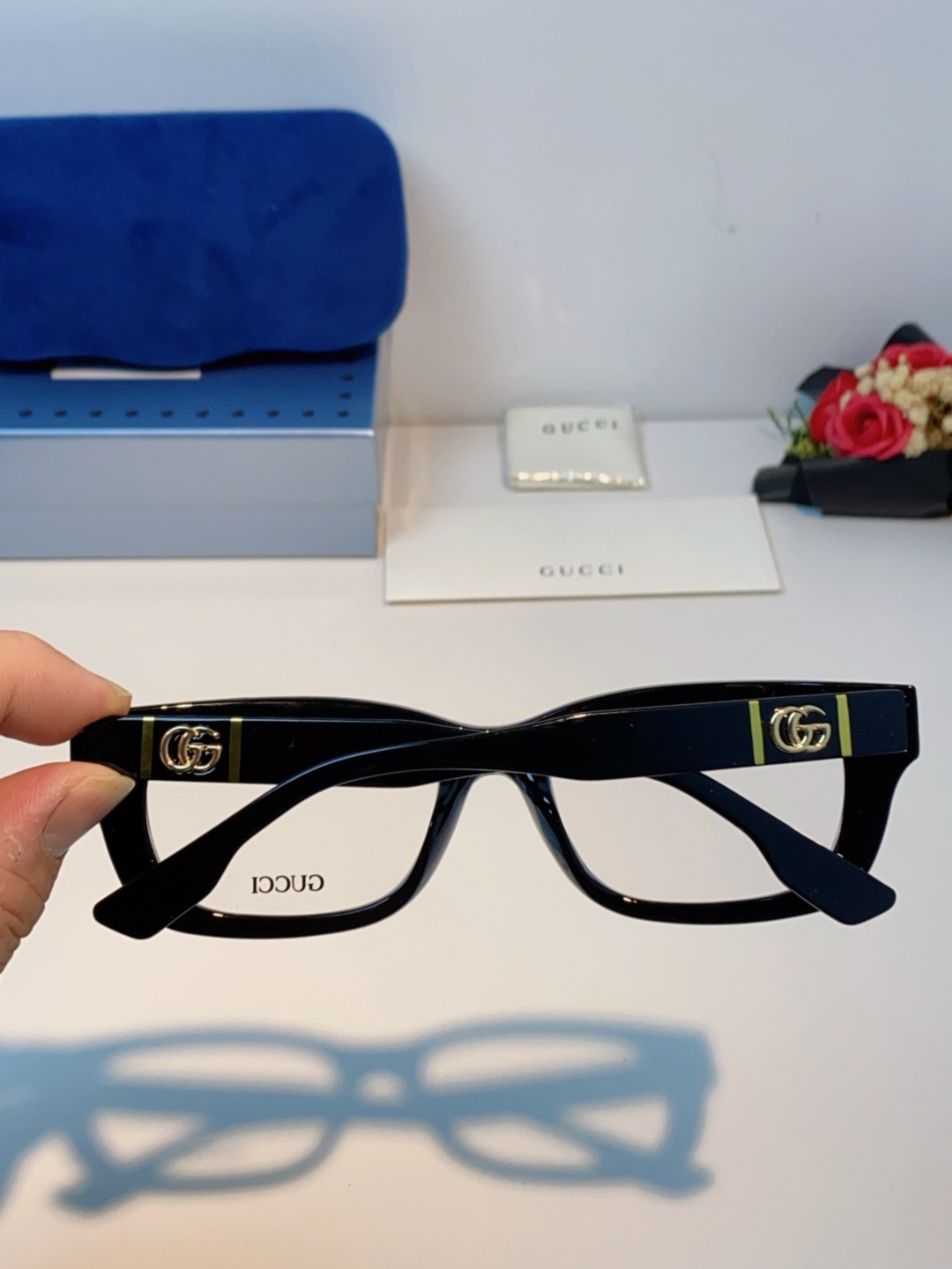 Gucci古奇 2025新款墨镜女时尚方框太阳眼镜 网红街拍男女通用