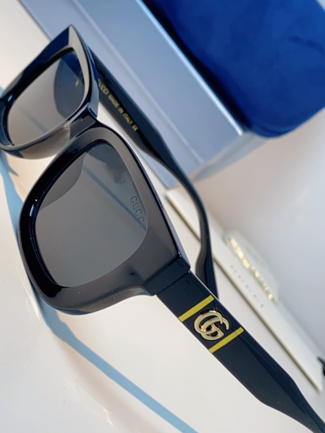 Gucci古奇 2025新款墨镜女时尚方框太阳眼镜 网红街拍男女通用