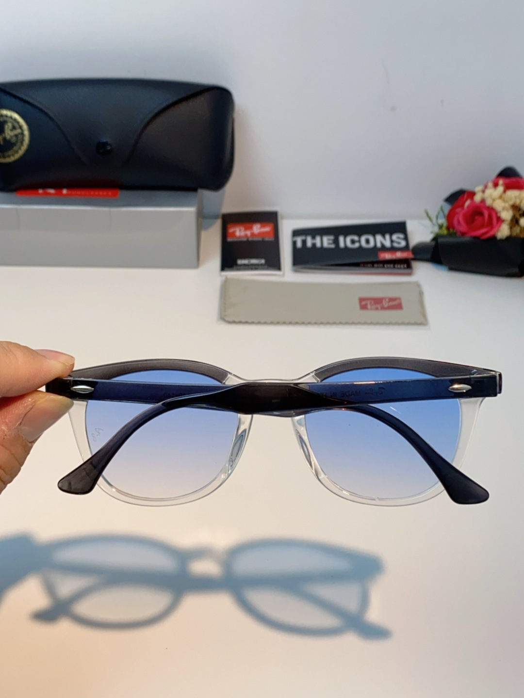 RayBan雷朋 2025新款日系街头潮酷小框男士太阳镜可配近视港风复古小众穿搭墨镜 RB2298 si