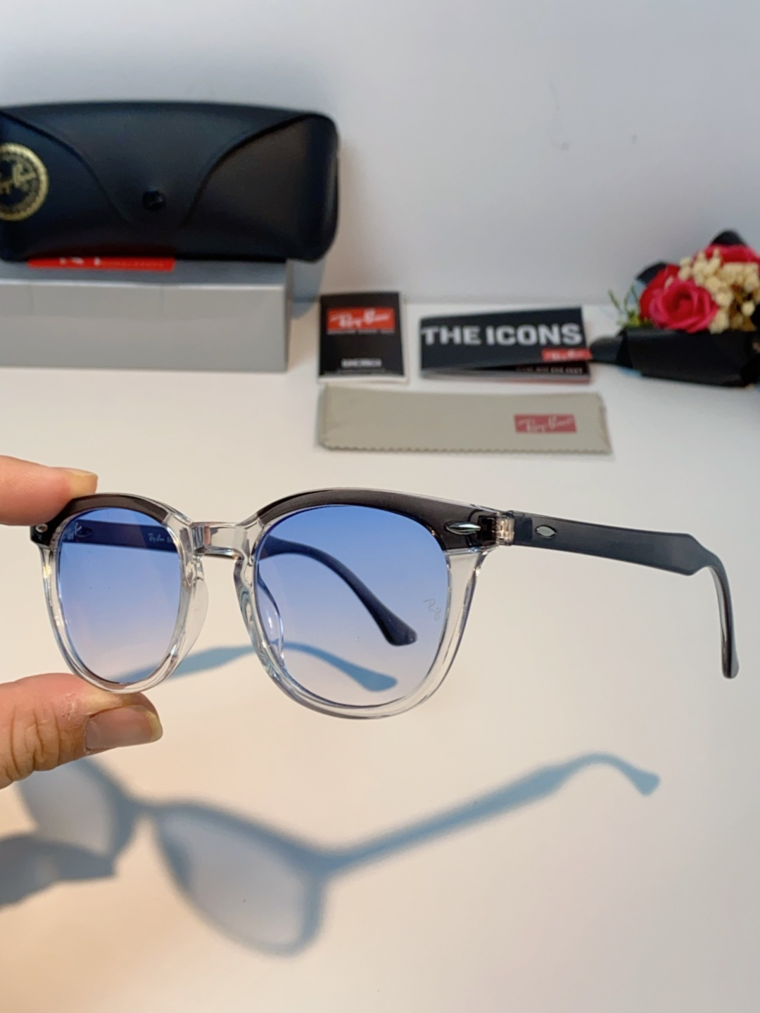 RayBan雷朋 2025新款日系街头潮酷小框男士太阳镜可配近视港风复古小众穿搭墨镜 RB2298 si