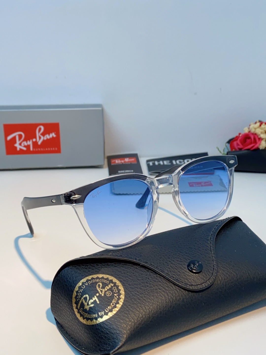 RayBan雷朋 2025新款日系街头潮酷小框男士太阳镜可配近视港风复古小众穿搭墨镜 RB2298 si