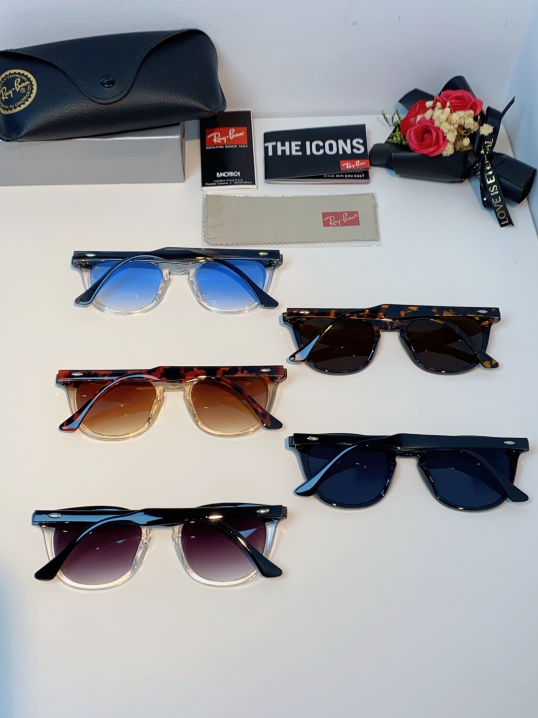 RayBan雷朋 2025新款日系街头潮酷小框男士太阳镜可配近视港风复古小众穿搭墨镜 RB2298 si