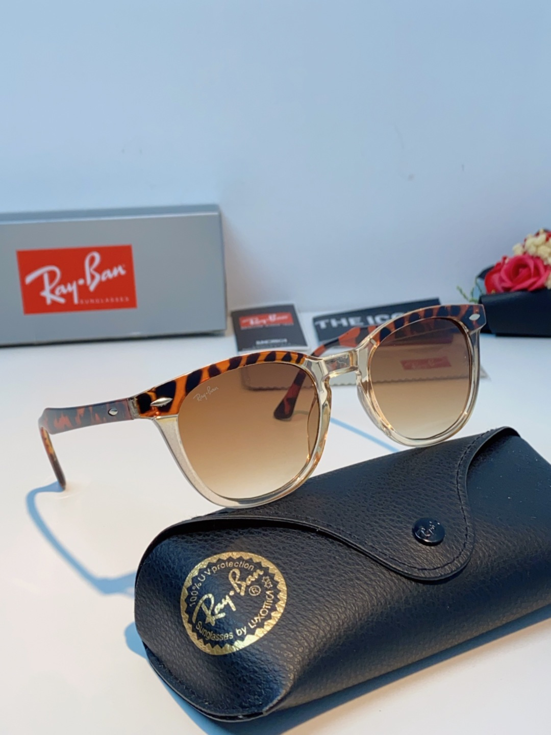 RayBan雷朋 2025新款日系街头潮酷小框男士太阳镜可配近视港风复古小众穿搭墨镜 RB2298 si
