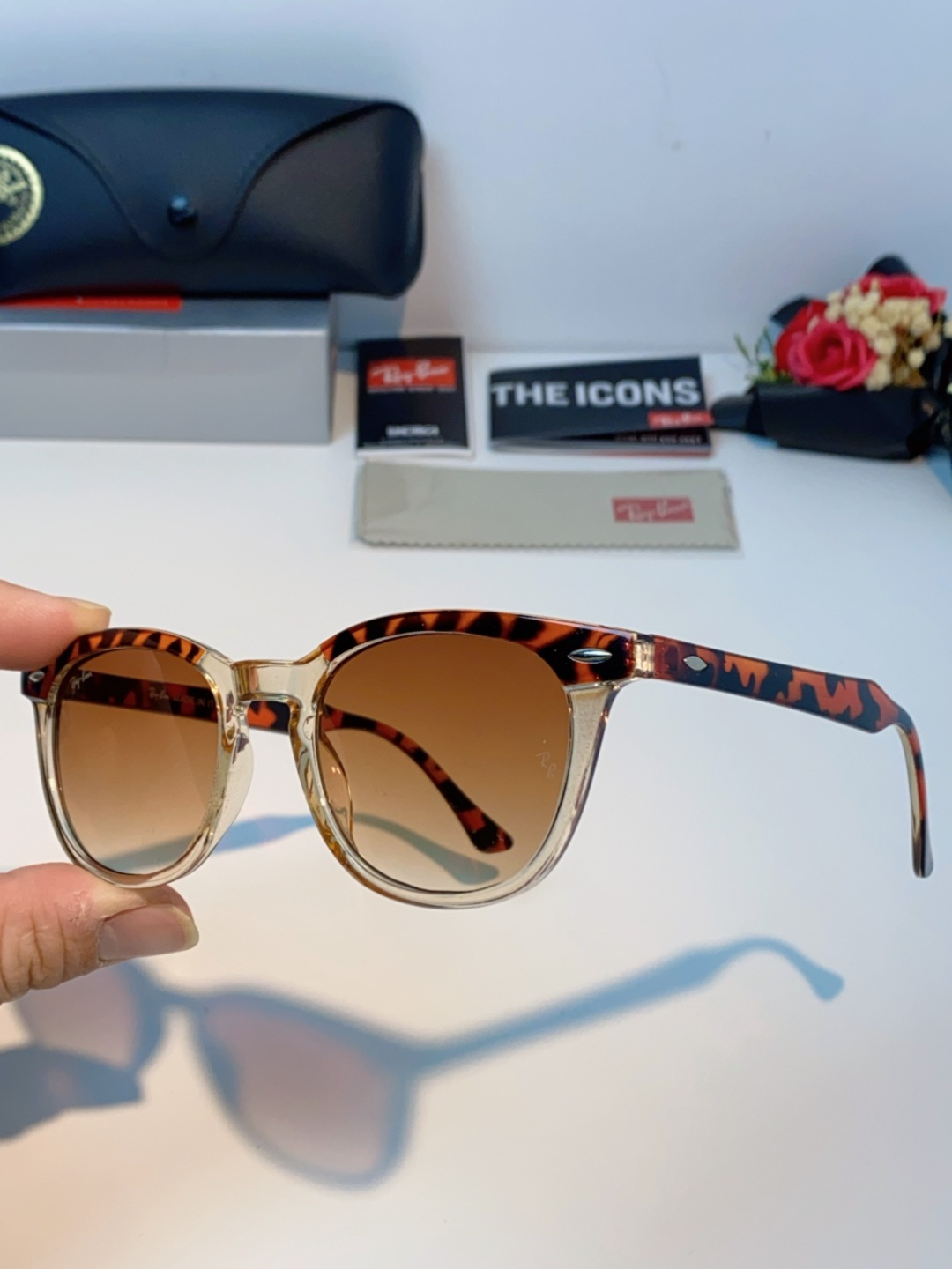 RayBan雷朋 2025新款日系街头潮酷小框男士太阳镜可配近视港风复古小众穿搭墨镜 RB2298 si