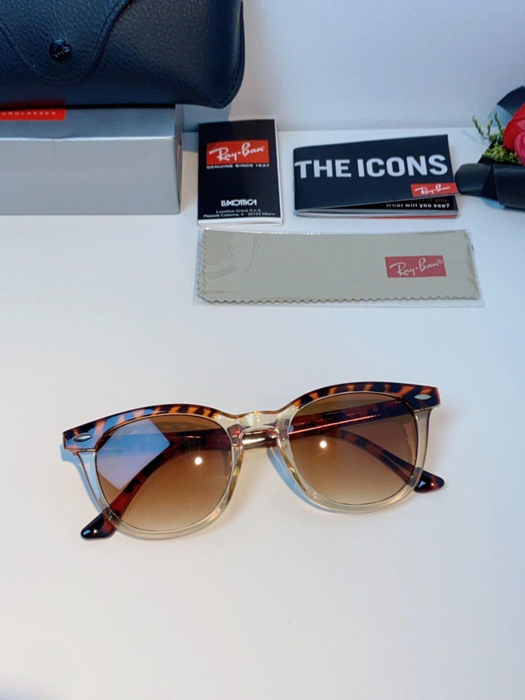 RayBan雷朋 2025新款日系街头潮酷小框男士太阳镜可配近视港风复古小众穿搭墨镜 RB2298 si