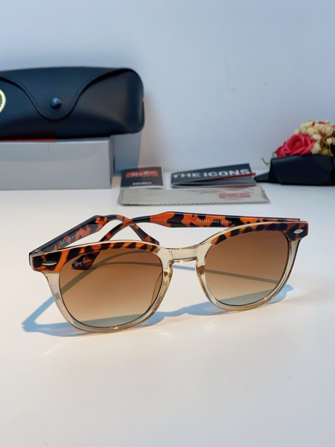 RayBan雷朋 2025新款日系街头潮酷小框男士太阳镜可配近视港风复古小众穿搭墨镜 RB2298 si