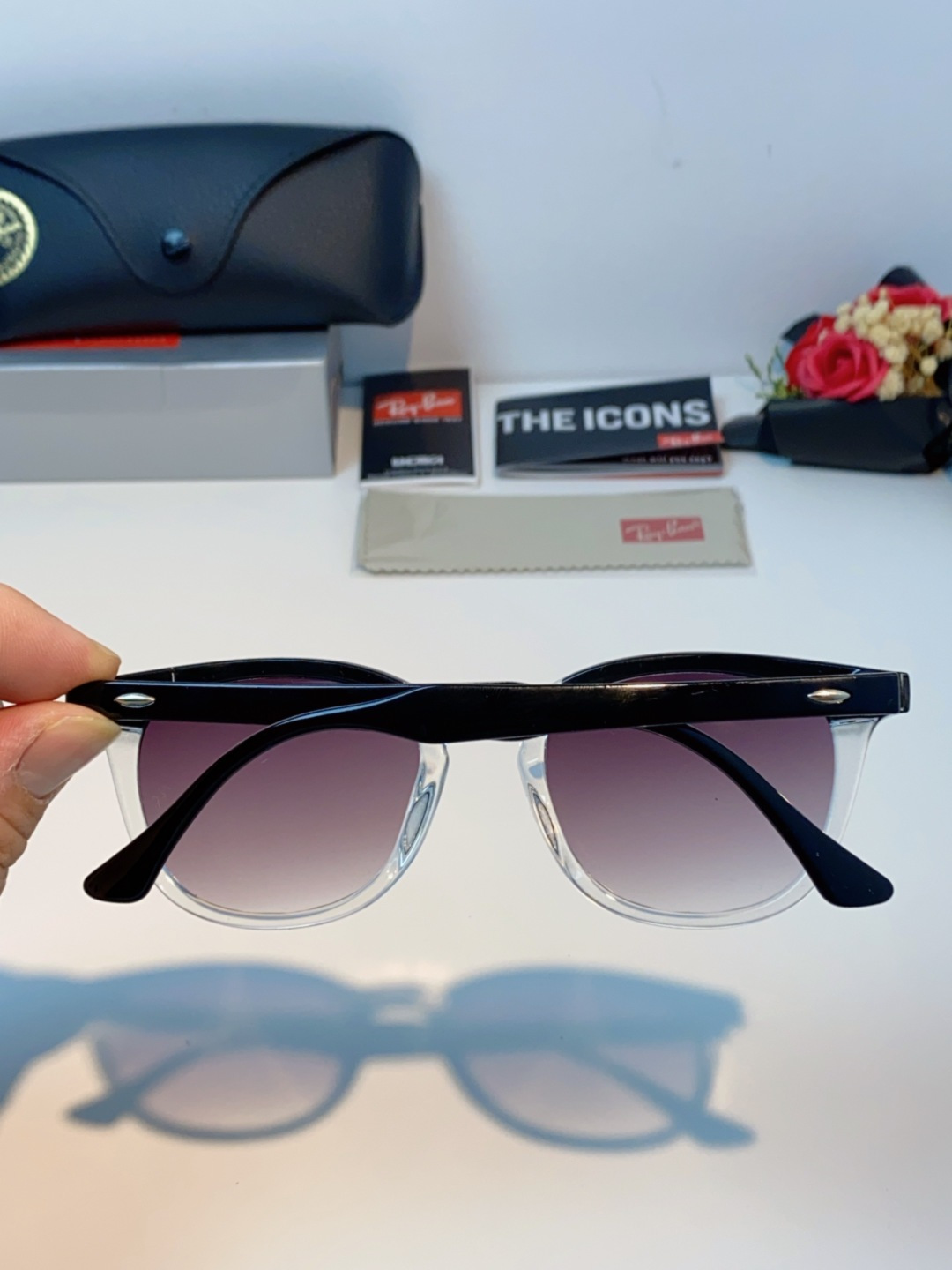 RayBan雷朋 2025新款日系街头潮酷小框男士太阳镜可配近视港风复古小众穿搭墨镜 RB2298 si