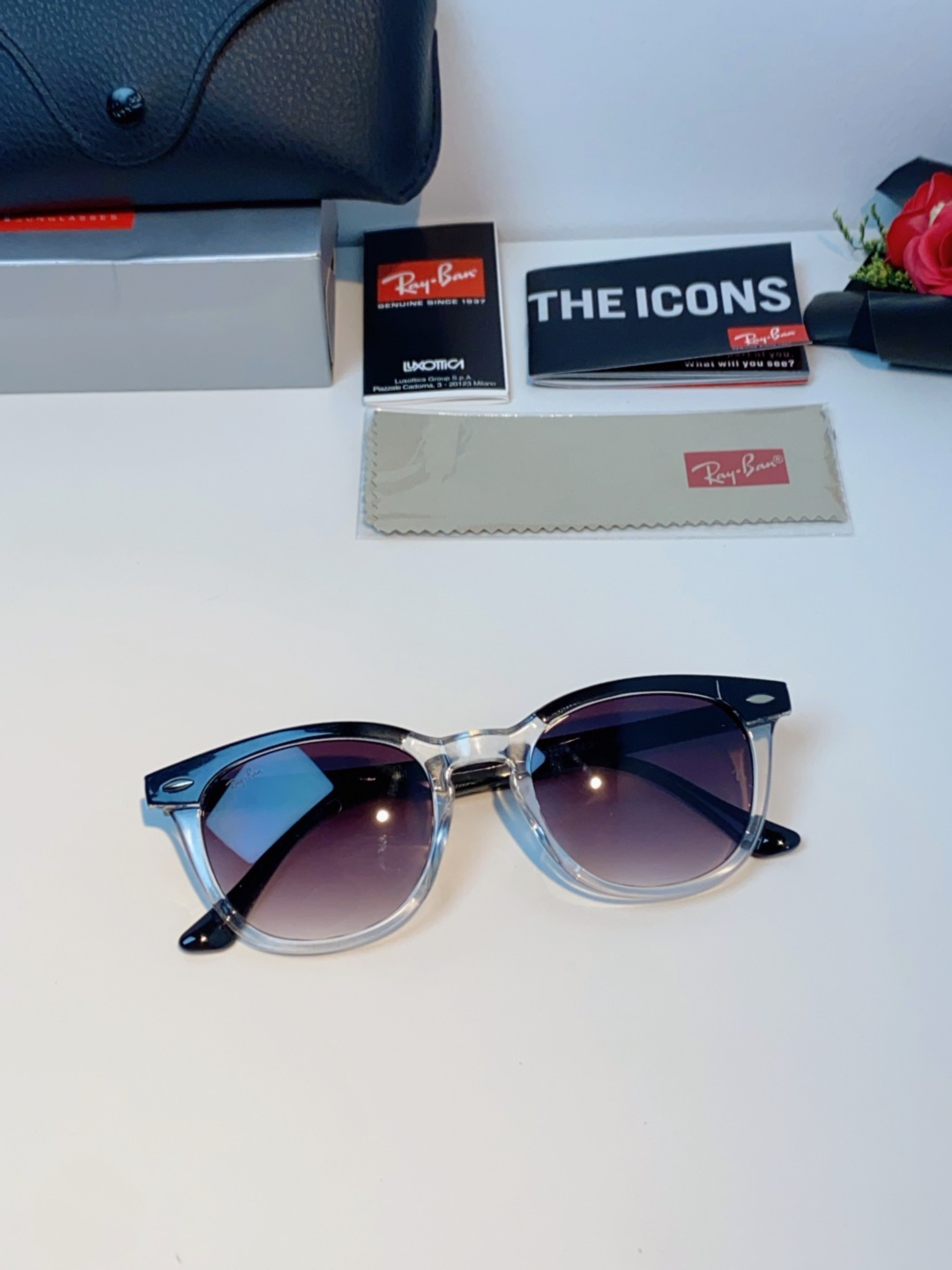 RayBan雷朋 2025新款日系街头潮酷小框男士太阳镜可配近视港风复古小众穿搭墨镜 RB2298 si