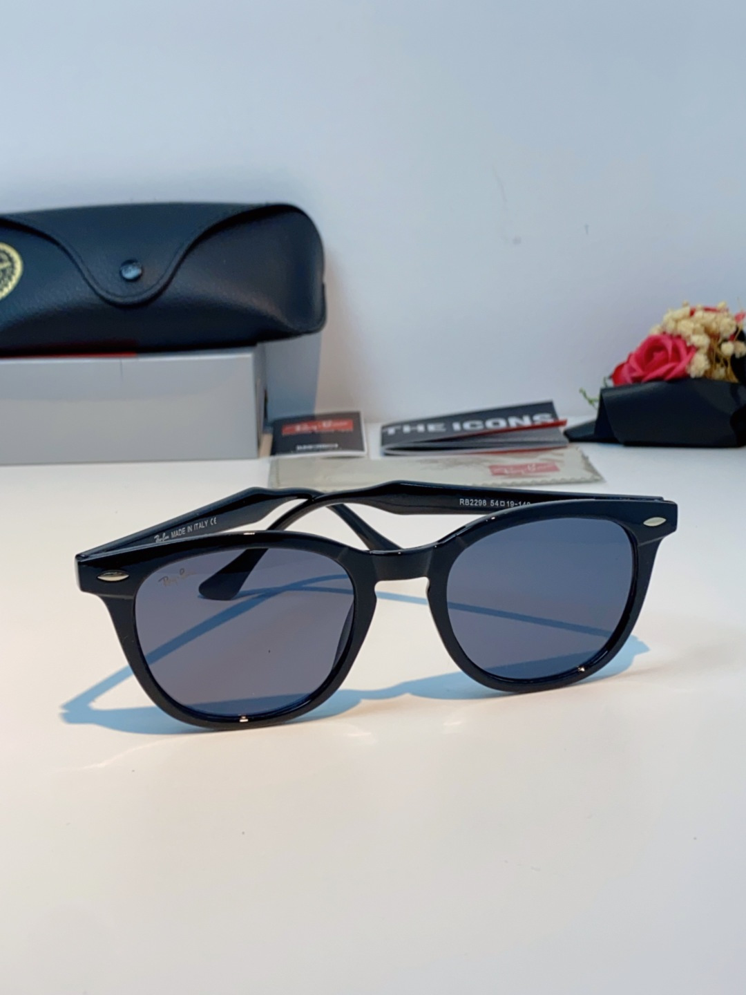 RayBan雷朋 2025新款日系街头潮酷小框男士太阳镜可配近视港风复古小众穿搭墨镜 RB2298 si