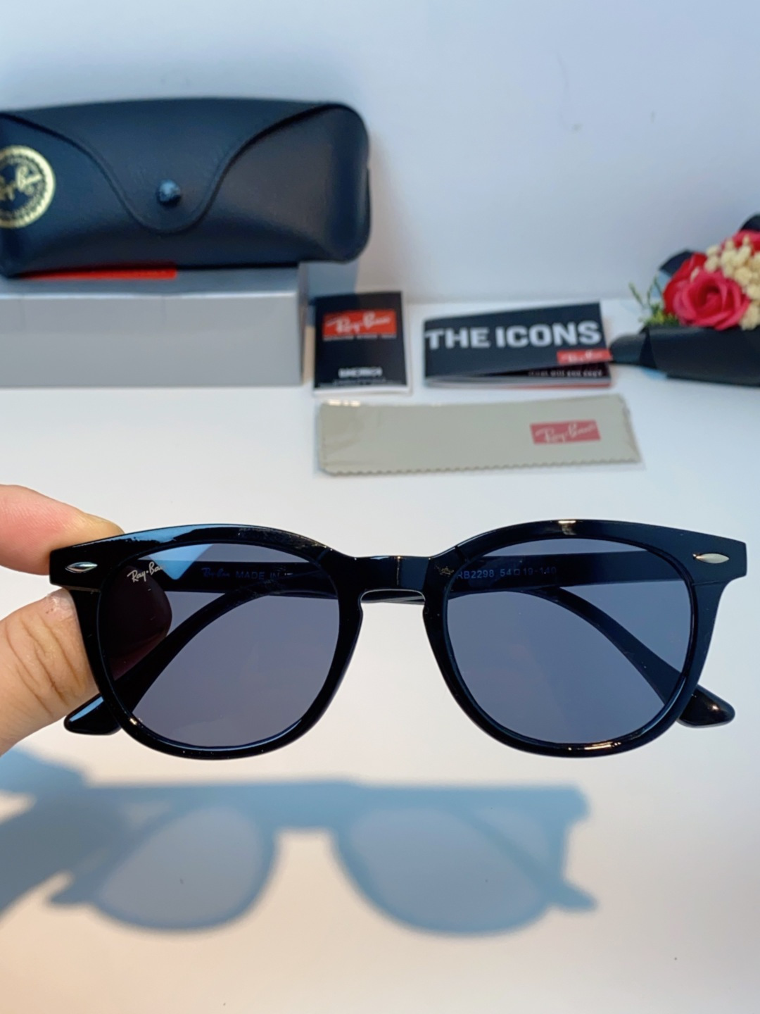 RayBan雷朋 2025新款日系街头潮酷小框男士太阳镜可配近视港风复古小众穿搭墨镜 RB2298 si