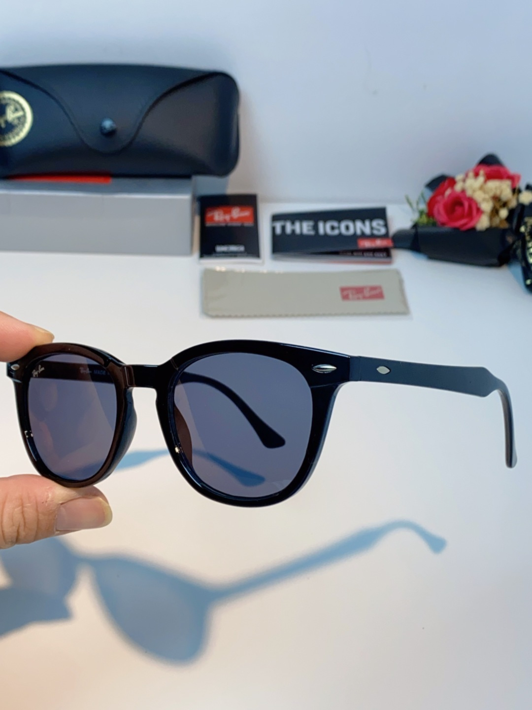 RayBan雷朋 2025新款日系街头潮酷小框男士太阳镜可配近视港风复古小众穿搭墨镜 RB2298 si