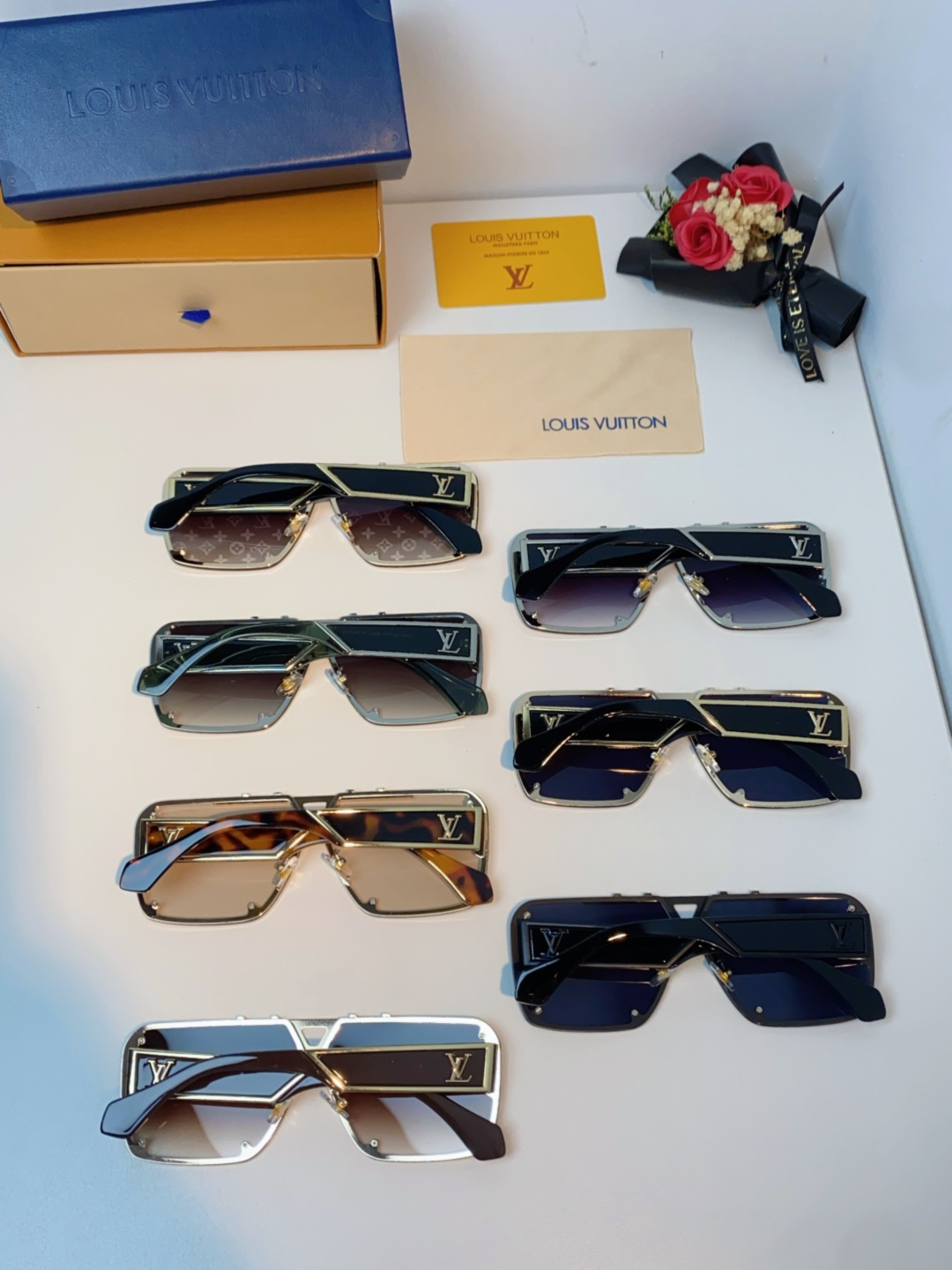 LOUIS VUITTON路易威登 2025LV新款太阳镜金属方形大框太阳眼镜男士2615U时尚圆脸显瘦