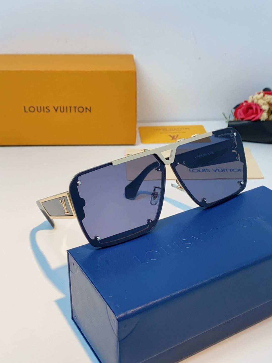 LOUIS VUITTON路易威登 2025LV新款太阳镜金属方形大框太阳眼镜男士2615U时尚圆脸显瘦