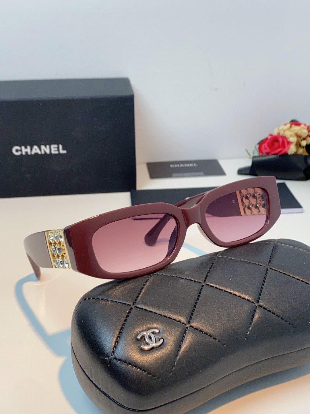 Chanel香奈儿 2025新款转运珠镜腿个性墨镜男女遮阳防晒太阳眼镜方圆长脸显瘦