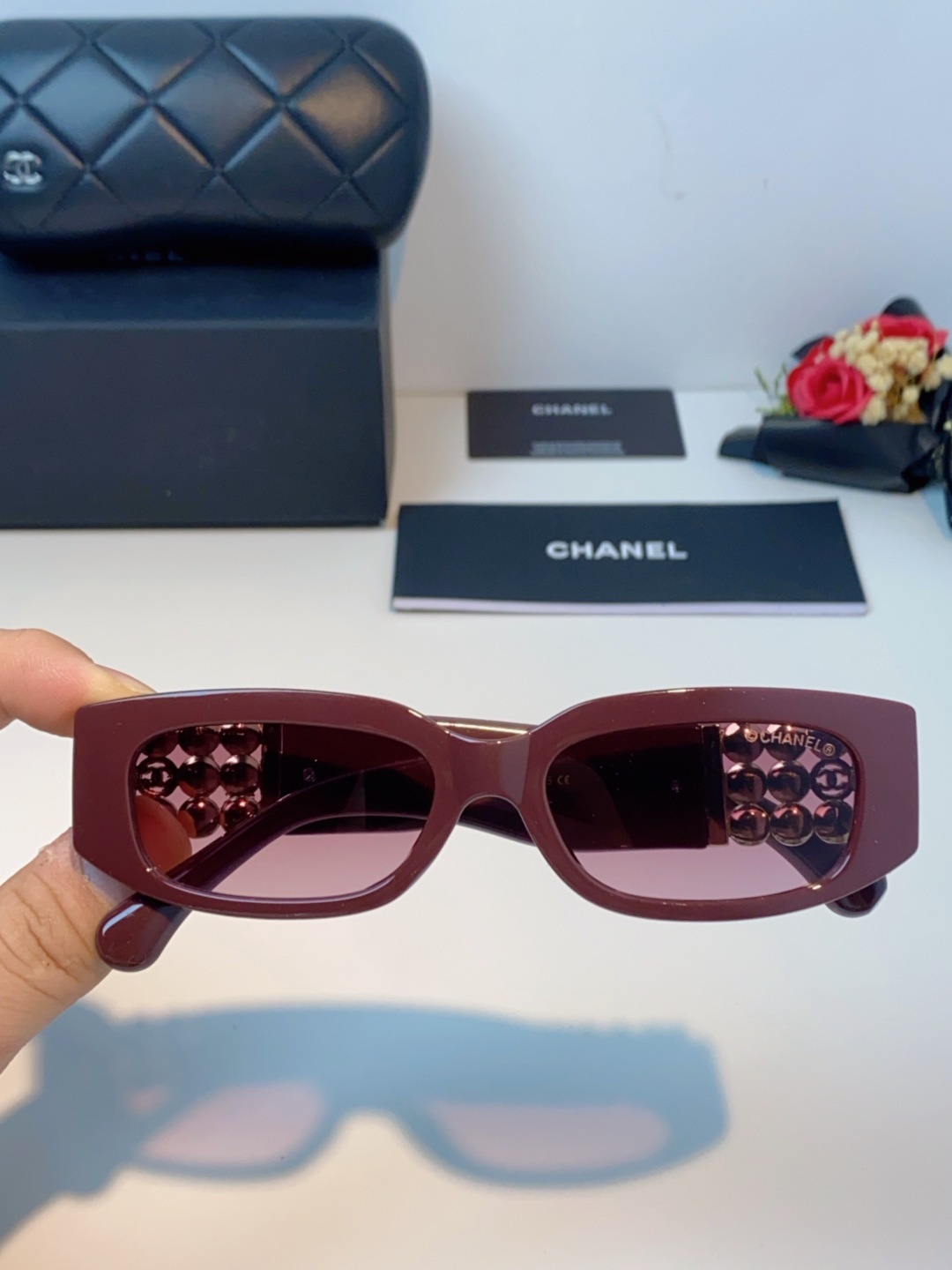 Chanel香奈儿 2025新款转运珠镜腿个性墨镜男女遮阳防晒太阳眼镜方圆长脸显瘦
