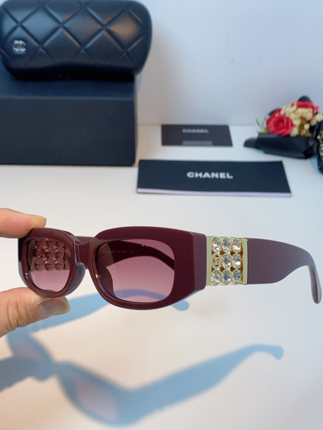 Chanel香奈儿 2025新款转运珠镜腿个性墨镜男女遮阳防晒太阳眼镜方圆长脸显瘦