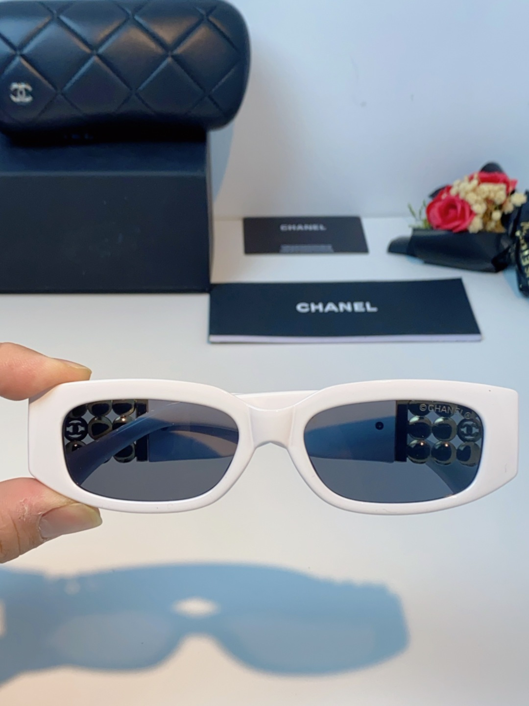 Chanel香奈儿 2025新款转运珠镜腿个性墨镜男女遮阳防晒太阳眼镜方圆长脸显瘦