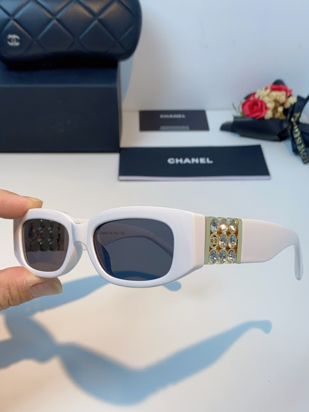 Chanel香奈儿 2025新款转运珠镜腿个性墨镜男女遮阳防晒太阳眼镜方圆长脸显瘦