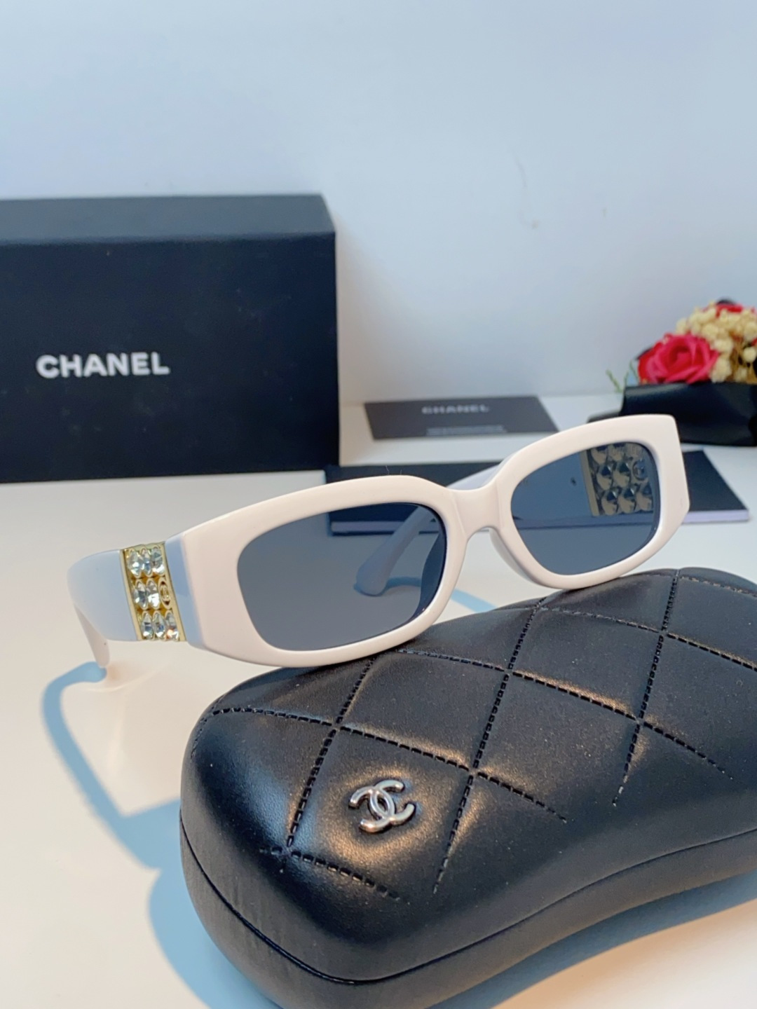 Chanel香奈儿 2025新款转运珠镜腿个性墨镜男女遮阳防晒太阳眼镜方圆长脸显瘦