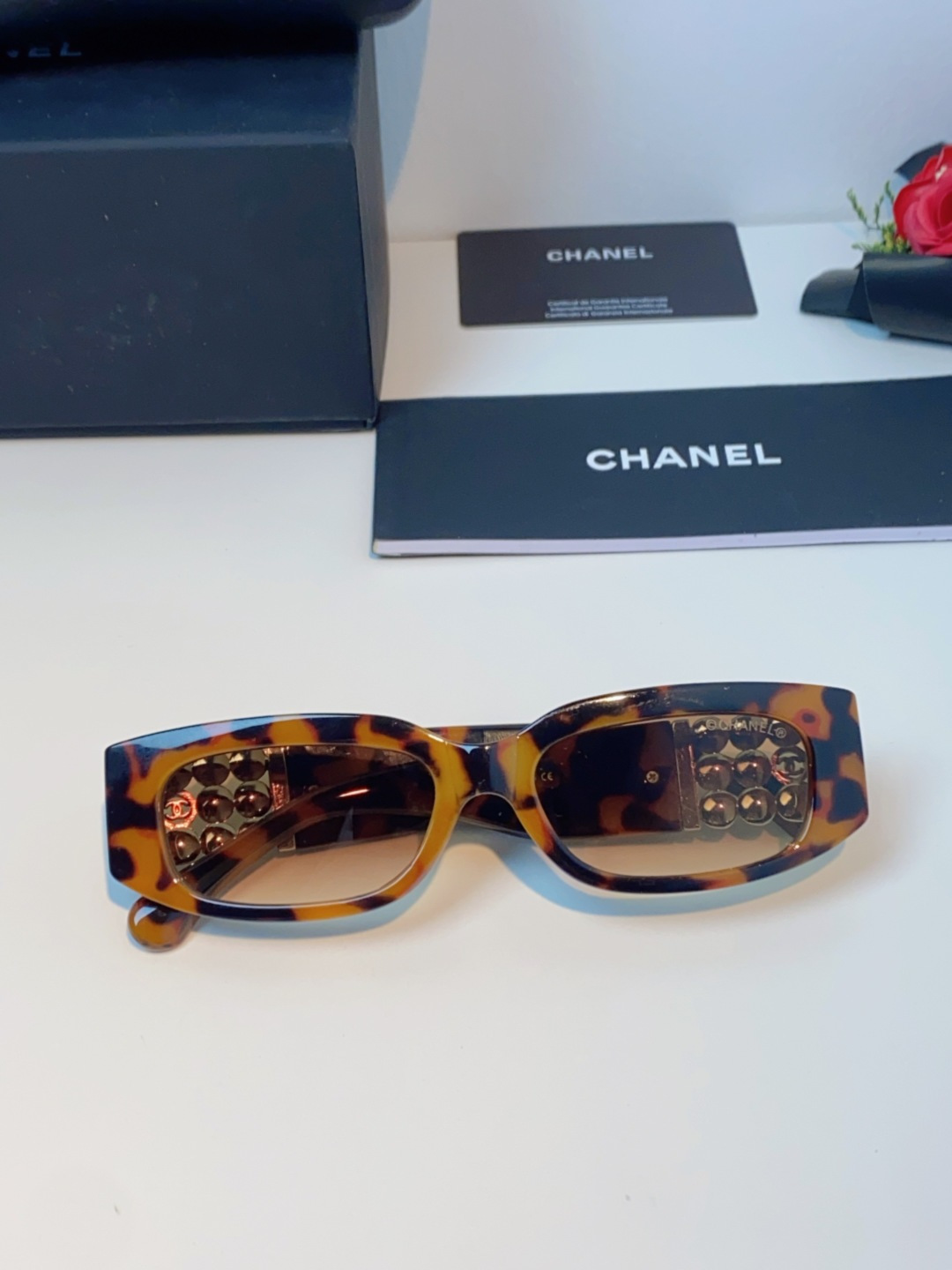 Chanel香奈儿 2025新款转运珠镜腿个性墨镜男女遮阳防晒太阳眼镜方圆长脸显瘦