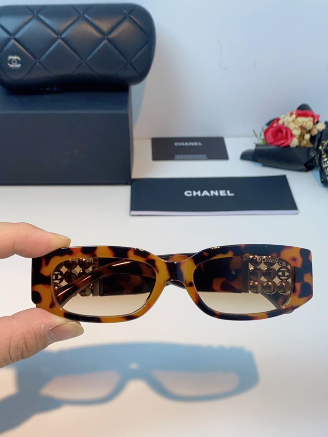 Chanel香奈儿 2025新款转运珠镜腿个性墨镜男女遮阳防晒太阳眼镜方圆长脸显瘦