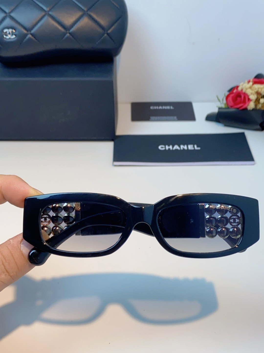 Chanel香奈儿 2025新款转运珠镜腿个性墨镜男女遮阳防晒太阳眼镜方圆长脸显瘦