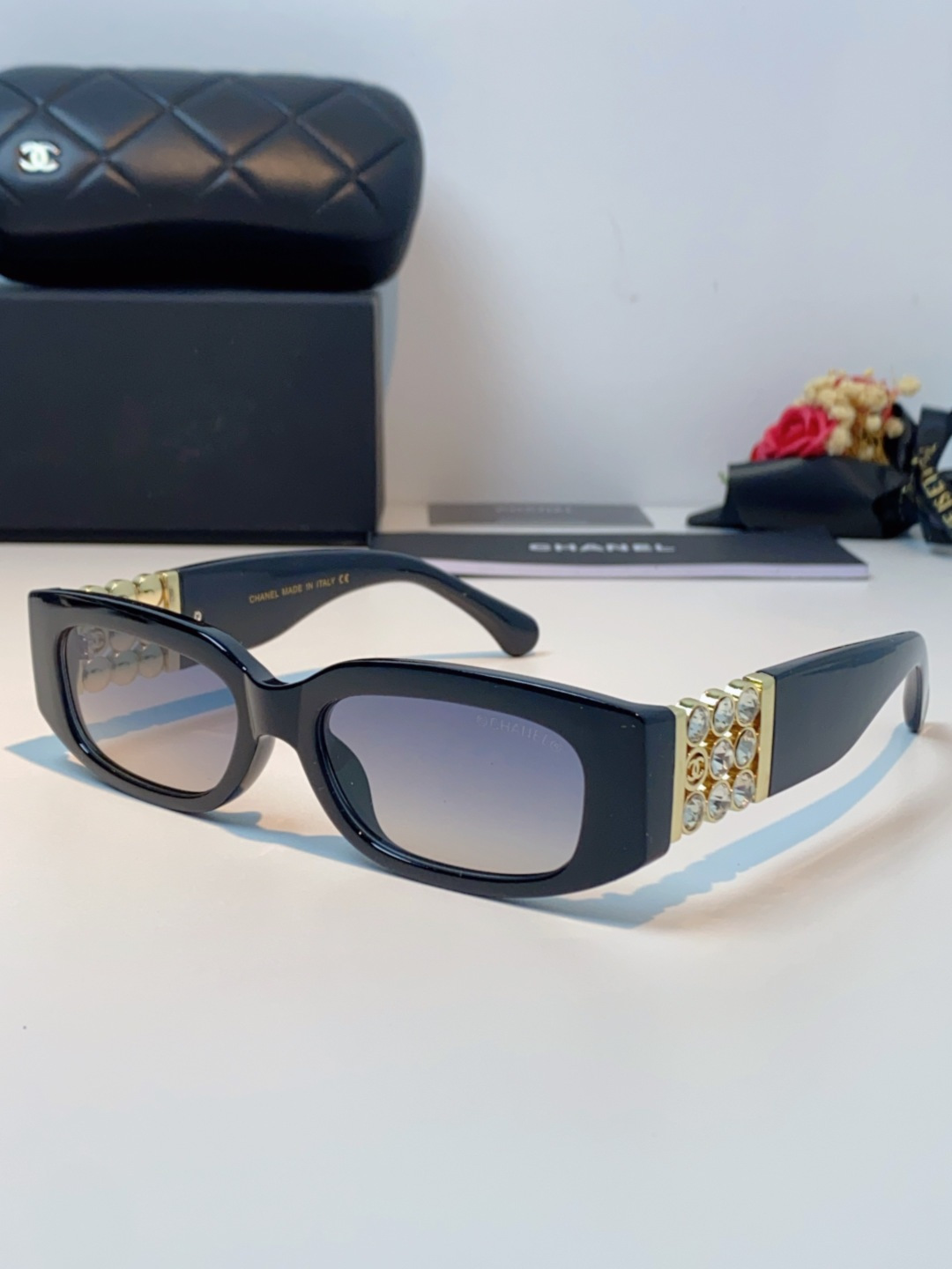 Chanel香奈儿 2025新款转运珠镜腿个性墨镜男女遮阳防晒太阳眼镜方圆长脸显瘦