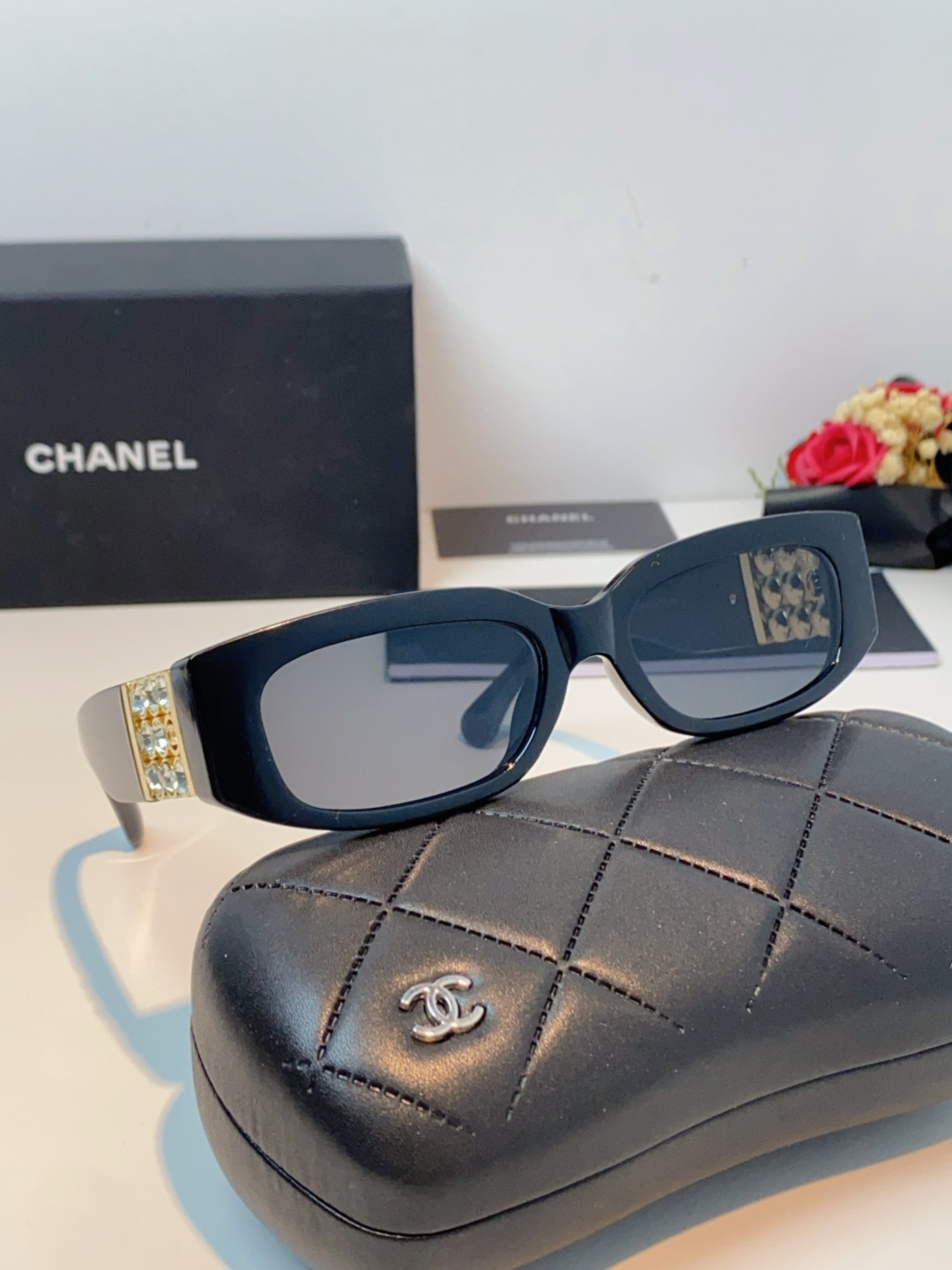 Chanel香奈儿 2025新款转运珠镜腿个性墨镜男女遮阳防晒太阳眼镜方圆长脸显瘦