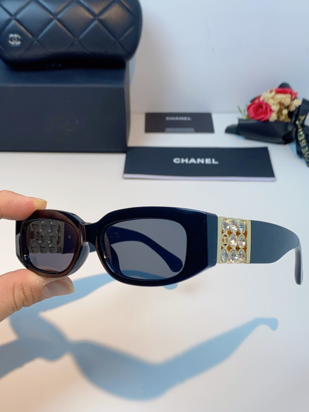 Chanel香奈儿 2025新款转运珠镜腿个性墨镜男女遮阳防晒太阳眼镜方圆长脸显瘦