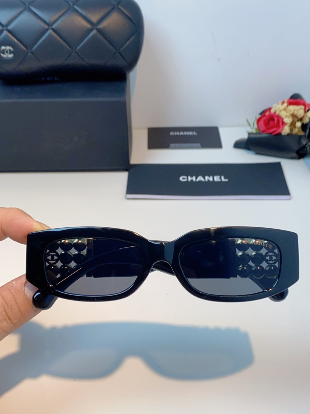 Chanel香奈儿 2025新款转运珠镜腿个性墨镜男女遮阳防晒太阳眼镜方圆长脸显瘦