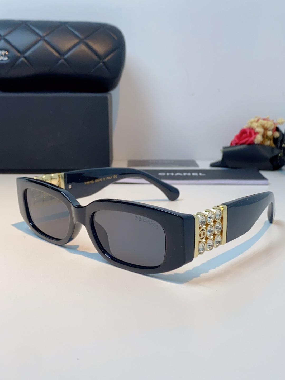 Chanel香奈儿 2025新款转运珠镜腿个性墨镜男女遮阳防晒太阳眼镜方圆长脸显瘦