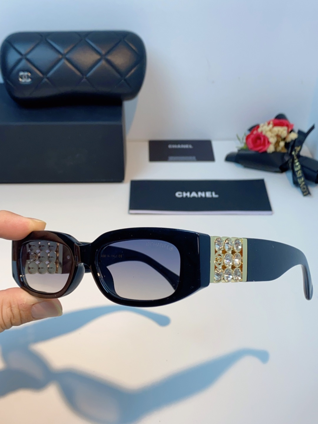 Chanel香奈儿 2025新款转运珠镜腿个性墨镜男女遮阳防晒太阳眼镜方圆长脸显瘦