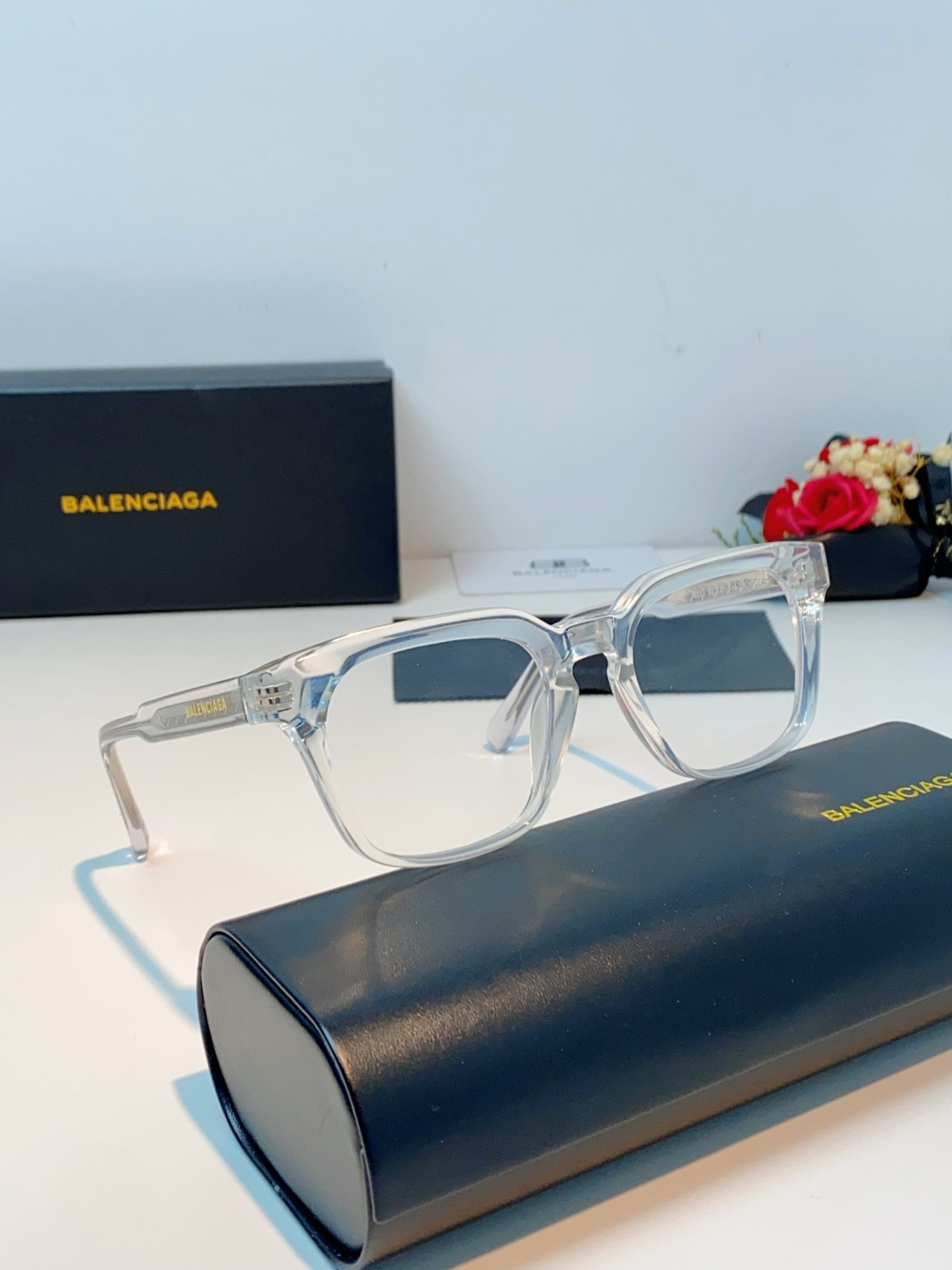 BALENCIAGA巴黎世家 2026新款多边形眼镜框男女潮可配近视防蓝光韩版复古时尚 男女通用