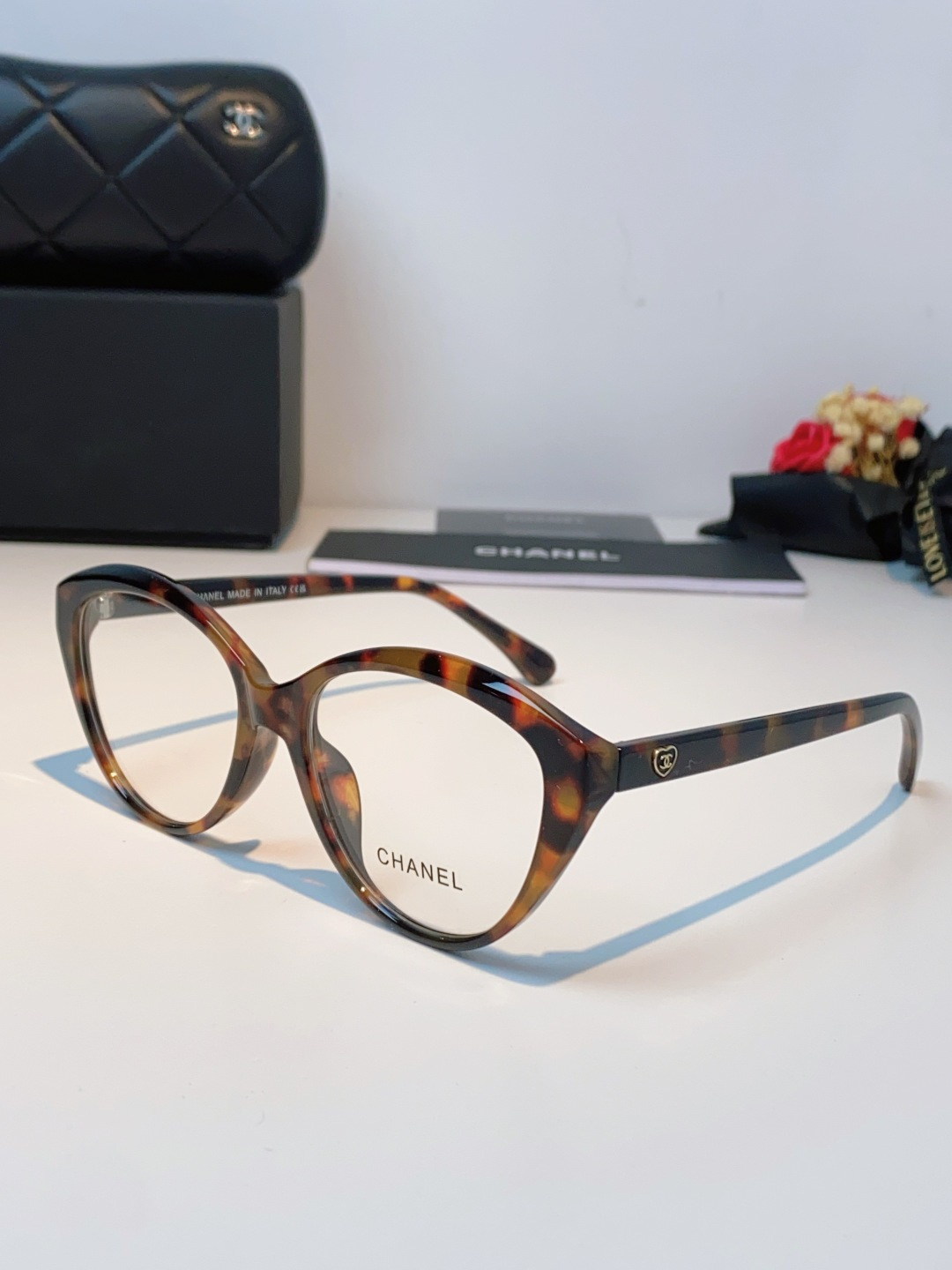 Chanel香奈儿 2026新款小香爱心平光镜百搭时尚CH3464猫眼素颜眼镜架可配近视镜片潮男潮女