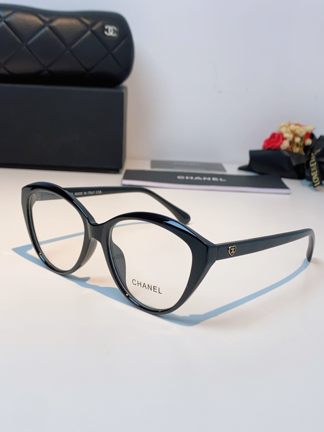 Chanel香奈儿 2026新款小香爱心平光镜百搭时尚CH3464猫眼素颜眼镜架可配近视镜片潮男潮女
